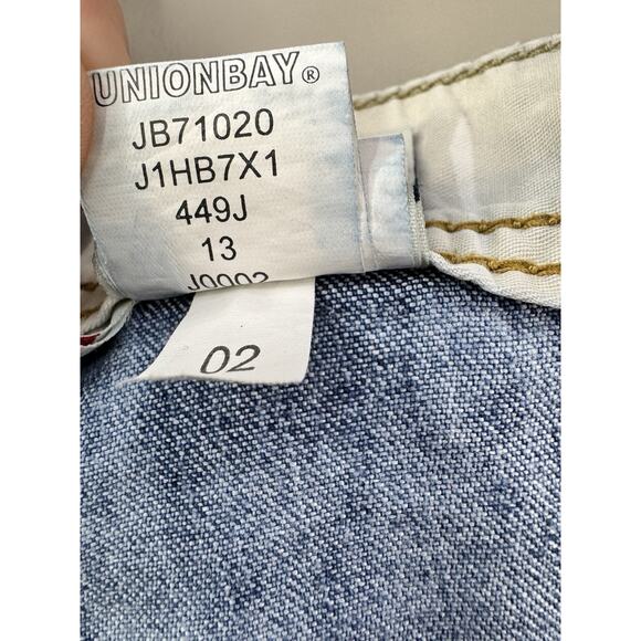 Vintage Y2K UnionBay Womens Denim Cargo Shorts 13 Blue Juniors Retro Millennial - Picture 10 of 16